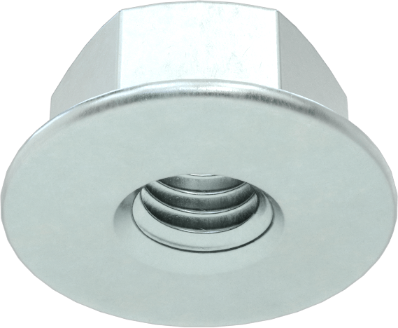 Orta Mukavemetli Çelik JIS Flanş Somunları, Çinko Kaplamalı, M3 x 0,5 mm Diş Boyutu