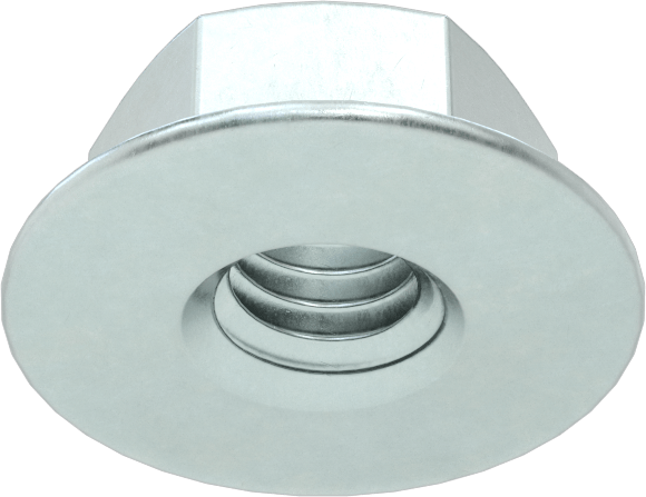 Orta Mukavemetli Çelik JIS Flanş Somunları, Çinko Kaplamalı, M4 x 0,7 mm Diş Boyutu