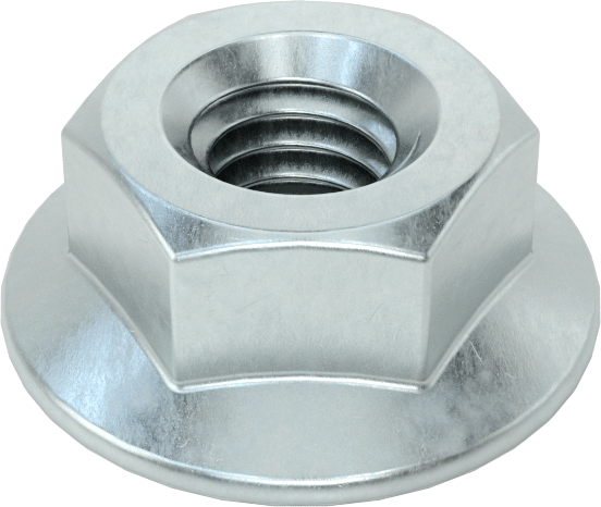 Orta Mukavemetli Çelik JIS Flanş Somunları, Çinko Kaplamalı, M4 x 0,7 mm Diş Boyutu