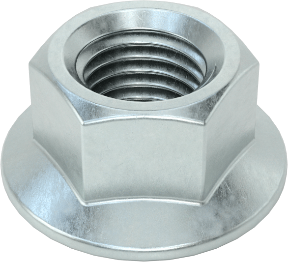 Orta Mukavemetli Çelik JIS Flanş Somunları, Çinko Kaplamalı, M10 x 1,25 mm Diş Boyutu