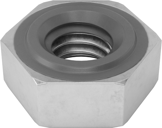 Metrik Paslanmaz Çelik Altıgen Sızdırmazlık Somunu, M3 x 0,5 mm Dişli