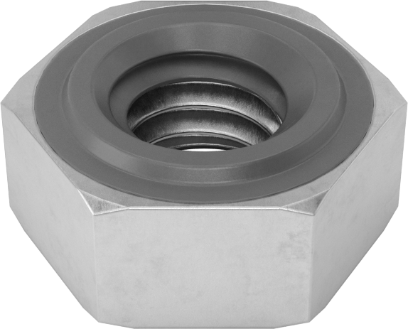 Metrik Paslanmaz Çelik Altıgen Sızdırmazlık Somunu, M4 x 0,7 mm Diş