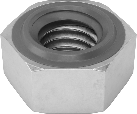 Metrik Paslanmaz Çelik Altıgen Sızdırmazlık Somunu, M5 x 0,8 mm Diş