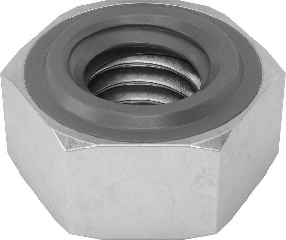 Metrik Paslanmaz Çelik Altıgen Sızdırmazlık Somunu, M6 x 1 mm Diş