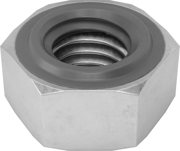 Metrik Paslanmaz Çelik Altıgen Sızdırmazlık Somunu, M8 x 1,25 mm Diş