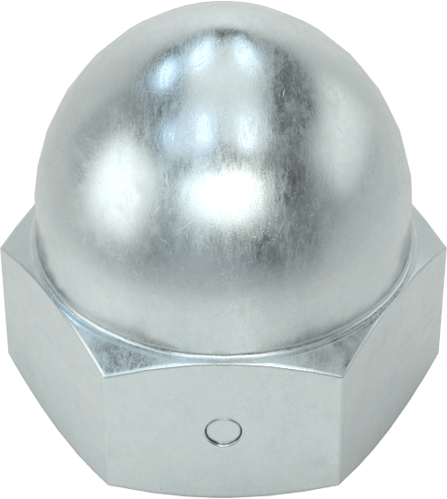 Düşük Mukavemetli Çelik Deforme Edilmiş Dişli Kapak Somunları, Çinko Kaplamalı, 1/4"-20 Diş Boyutu