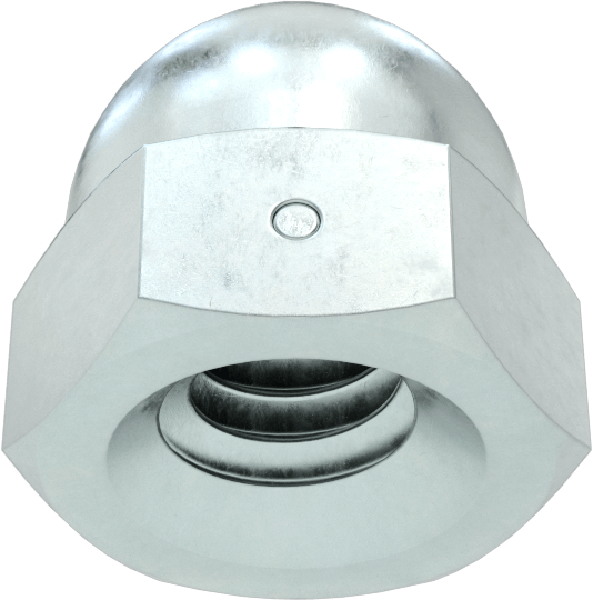 Düşük Mukavemetli Çelik Deforme Edilmiş Dişli Kapak Somunları, Çinko Kaplamalı, 1/4"-20 Diş Boyutu