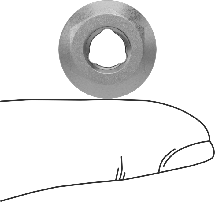 Diş Onarım Flanş Somunu, M8 x 1,25 mm Diş Boyutu
