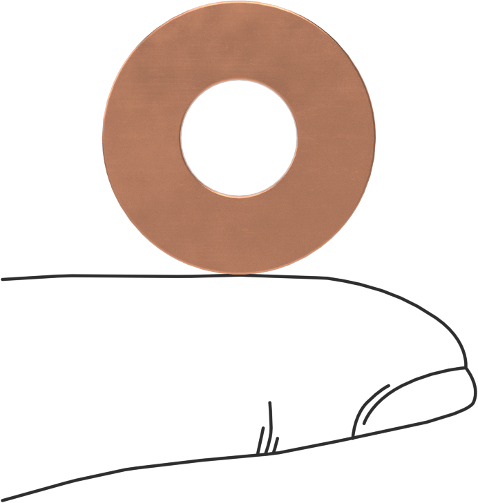 Bakır USS Pullar, 5/16" Vida Boyutu için, 0.375" ID, 0.875" OD