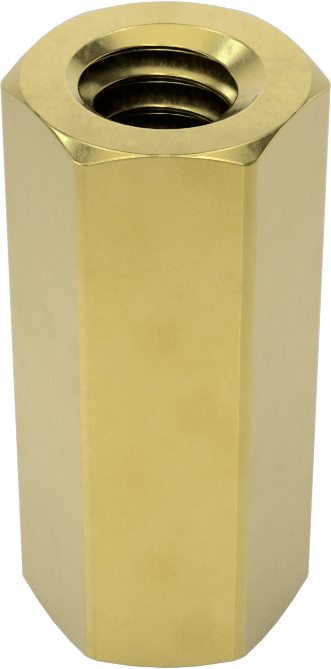 Pirinç Bağlantı Somunu, 1/4"-20 Diş Boyutu, 7/8" Uzunluk