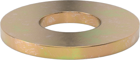Sarı Kromat Kaplı Çinko Çelik USS Pul, 10 Numaralı Vida Boyutu için, 0.250" ID, 0.562" OD