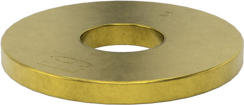Sarı Kromat Kaplı Çinko Çelik USS Pul, 1/4" Vida Boyutu için, 0.266" ID, 0.760" OD