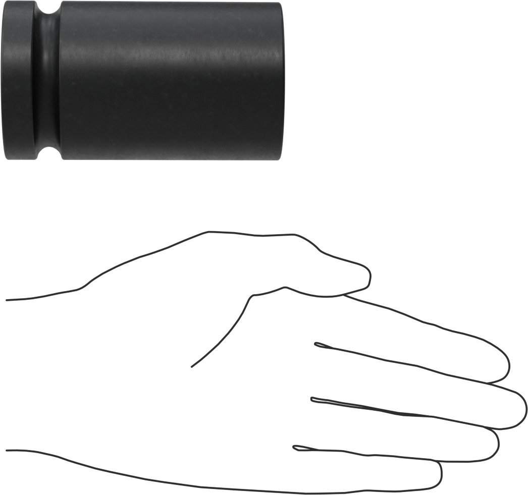 Budd Tekerlekli Darbeli Lokma, 1" Kare Tahrik, 38 mm Boyut
