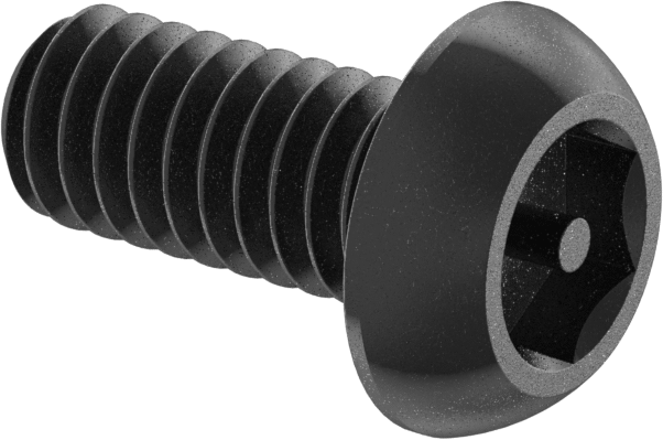 Kurcalanmaya Dayanıklı Düğme Başlı Altıgen Tahrikli Vidalar, Alaşımlı Çelik, 8-32 Diş, 3/8" Uzunluk
