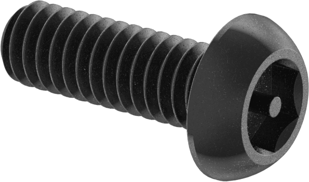 Kurcalanmaya Dayanıklı Düğme Başlı Altıgen Tahrikli Vidalar, Alaşımlı Çelik, 8-32 Diş, 1/2" Uzunluk