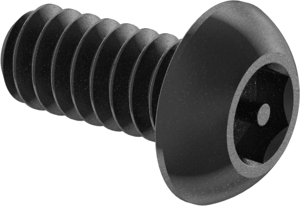 Kurcalanmaya Dayanıklı Düğme Başlı Altıgen Tahrikli Vidalar, Alaşımlı Çelik, 4-40 Diş, 1/4" Uzunluk