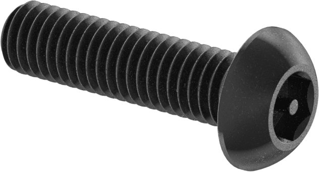 Kurcalanmaya Dayanıklı Düğme Başlı Altıgen Tahrikli Vidalar, Alaşımlı Çelik, 10-32 Diş, 3/4" Uzunluk