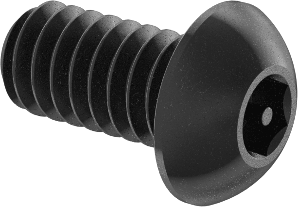Kurcalanmaya Dayanıklı Düğme Başlı Altıgen Tahrikli Vidalar, Alaşımlı Çelik, 1/4"-20 Diş, 1/2" Uzunluk