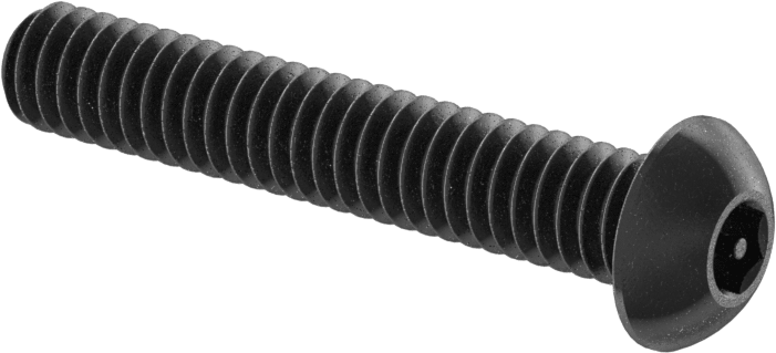 Kurcalanmaya Dayanıklı Düğme Başlı Altıgen Tahrikli Vidalar, Alaşımlı Çelik, 1/4"-20 Diş, 1-1/2" Uzunluk