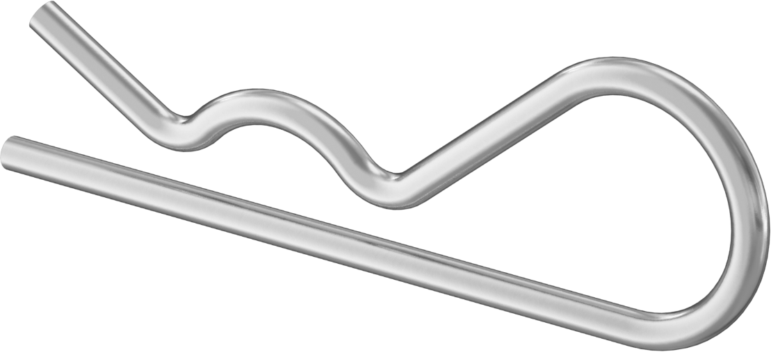 Saç Tokası Çatal Pimi, 3/8“-1/2” Pim Çapı için, 1/16" Tel Çapı