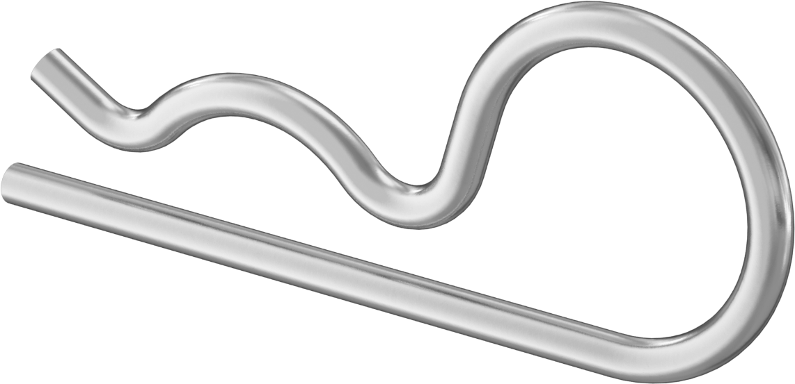 Saç Tokası Çatal Pimi, 5/16“-1/2” Pim Çapı için, 3/32" Tel Çapı