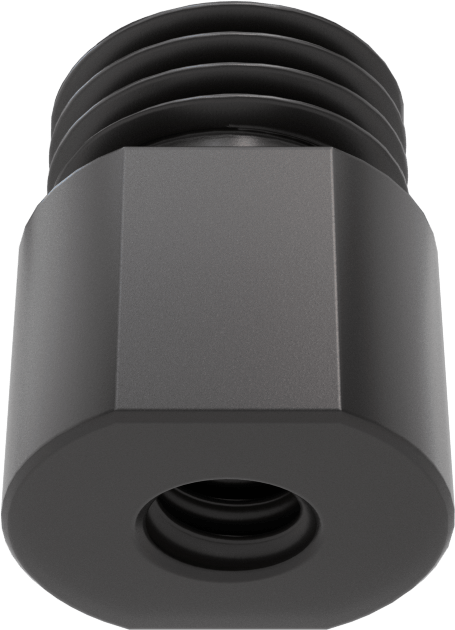 Ultra Hassas Kılavuz Vida için M4 x 1 mm Dış Dişli PEEK Somun