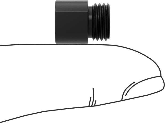 Ultra Hassas Kılavuz Vida için M4 x 1 mm Dış Dişli PEEK Somun