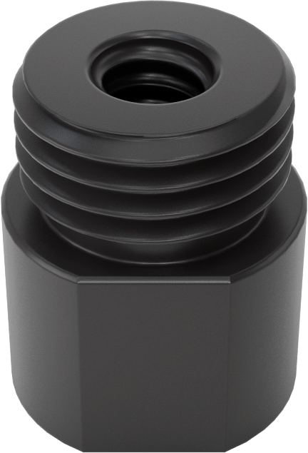 Ultra Hassas Kılavuz Vida için M4 x 1 mm Dış Dişli PEEK Somun