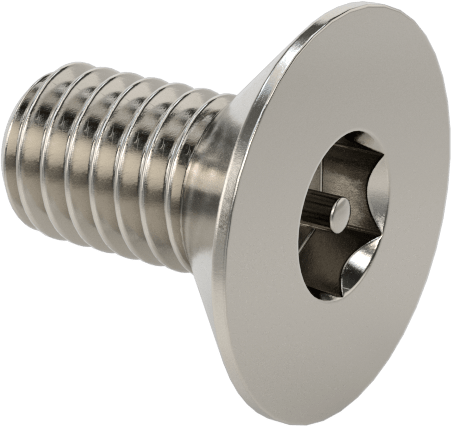 Kurcalanmaya Dayanıklı Altıgen Tahrikli 18-8 Paslanmaz Çelik Düz Başlı Vidalar, M3 x 0,5 mm Diş Boyutu, 6 mm Uzunluk