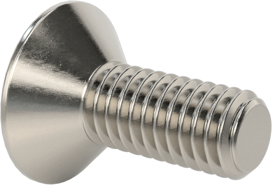 Kurcalanmaya Dayanıklı Altıgen Tahrikli 18-8 Paslanmaz Çelik Düz Başlı Vidalar, M3 x 0,5 mm Diş Boyutu, 8 mm Uzunluk