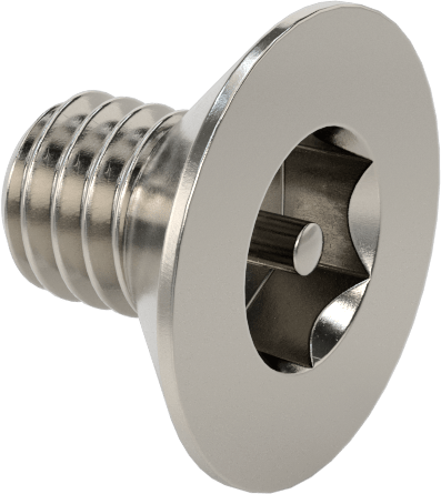 Kurcalanmaya Dayanıklı Altıgen Tahrikli 18-8 Paslanmaz Çelik Düz Başlı Vidalar, M4 x 0,7 mm Diş Boyutu, 6 mm Uzunluk