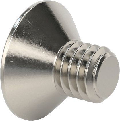 Kurcalanmaya Dayanıklı Altıgen Tahrikli 18-8 Paslanmaz Çelik Düz Başlı Vidalar, M4 x 0,7 mm Diş Boyutu, 6 mm Uzunluk