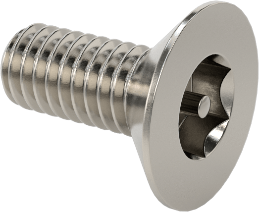 Kurcalanmaya Dayanıklı Altıgen Tahrikli 18-8 Paslanmaz Çelik Düz Başlı Vidalar, M4 x 0,7 mm Diş Boyutu, 10 mm Uzunluk