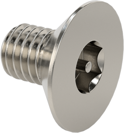 Kurcalanmaya Dayanıklı Altıgen Tahrikli 18-8 Paslanmaz Çelik Düz Başlı Vidalar, M5 x 0,8 mm Diş Boyutu, 8 mm Uzunluk