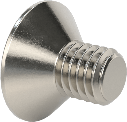 Kurcalanmaya Dayanıklı Altıgen Tahrikli 18-8 Paslanmaz Çelik Düz Başlı Vidalar, M5 x 0,8 mm Diş Boyutu, 8 mm Uzunluk