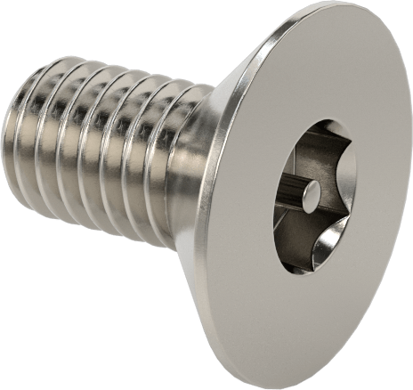 Kurcalanmaya Dayanıklı Altıgen Tahrikli 18-8 Paslanmaz Çelik Düz Başlı Vidalar, M5 x 0,8 mm Diş Boyutu, 10 mm Uzunluk