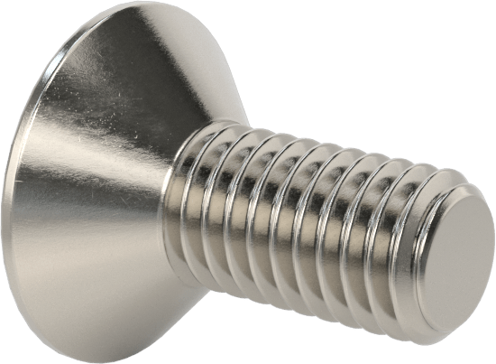 Kurcalanmaya Dayanıklı Altıgen Tahrikli 18-8 Paslanmaz Çelik Düz Başlı Vidalar, M5 x 0,8 mm Diş Boyutu, 12 mm Uzunluk