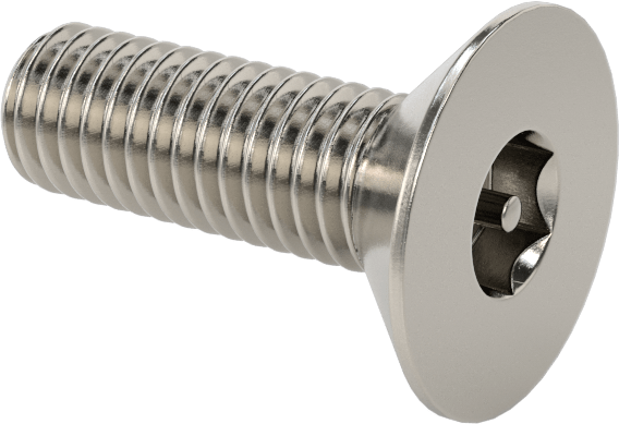 Kurcalanmaya Dayanıklı Altıgen Tahrikli 18-8 Paslanmaz Çelik Düz Başlı Vidalar, M5 x 0,8 mm Diş Boyutu, 16 mm Uzunluk