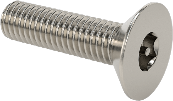 Kurcalanmaya Dayanıklı Altıgen Tahrikli 18-8 Paslanmaz Çelik Düz Başlı Vidalar, M5 x 0,8 mm Diş Boyutu, 20 mm Uzunluk