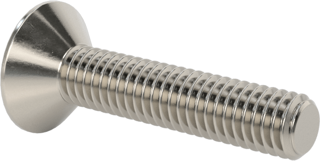 Kurcalanmaya Dayanıklı Altıgen Tahrikli 18-8 Paslanmaz Çelik Düz Başlı Vidalar, M6 x 1 mm Diş Boyutu, 30 mm Uzunluk