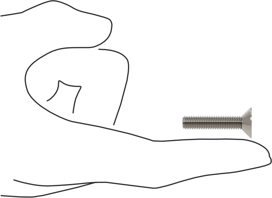 Kurcalanmaya Dayanıklı Altıgen Tahrikli 18-8 Paslanmaz Çelik Düz Başlı Vidalar, M6 x 1 mm Diş Boyutu, 30 mm Uzunluk