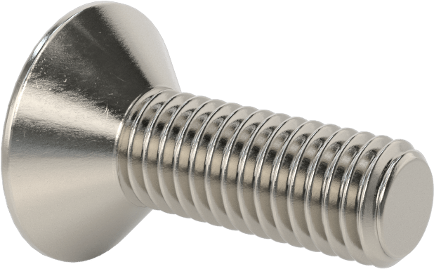 Kurcalanmaya Dayanıklı Altıgen Tahrikli 18-8 Paslanmaz Çelik Düz Başlı Vidalar, M8 x 1,25 mm Diş Boyutu, 25 mm Uzunluk