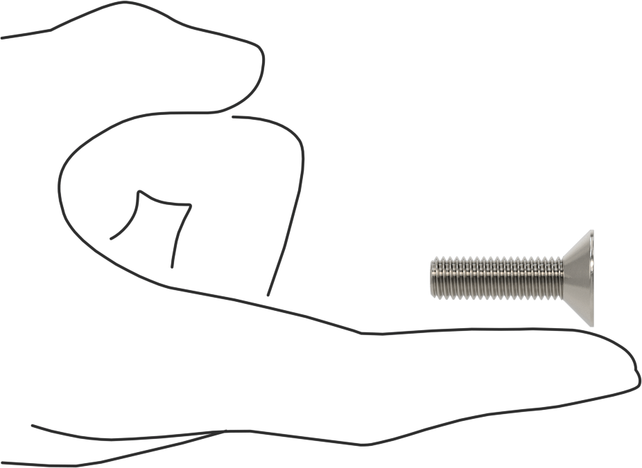 Kurcalanmaya Dayanıklı Altıgen Tahrikli 18-8 Paslanmaz Çelik Düz Başlı Vidalar, M8 x 1,25 mm Diş Boyutu, 30 mm Uzunluk