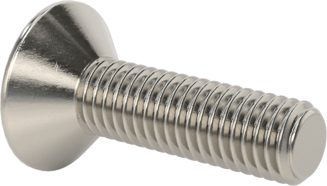 Kurcalanmaya Dayanıklı Altıgen Tahrikli 18-8 Paslanmaz Çelik Düz Başlı Vidalar, M8 x 1,25 mm Diş Boyutu, 30 mm Uzunluk