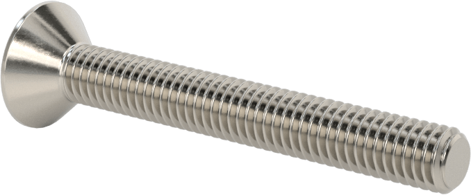 Kurcalanmaya Dayanıklı Altıgen Tahrikli 18-8 Paslanmaz Çelik Düz Başlı Vidalar, 10-32 Diş Boyutu, 1-1/2" Uzunluk