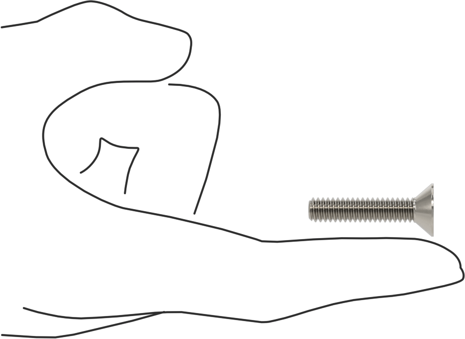 Kurcalanmaya Dayanıklı Altıgen Tahrikli 18-8 Paslanmaz Çelik Düz Başlı Vidalar, 1/4"-20 Diş Boyutu, 1-1/4" Uzunluk