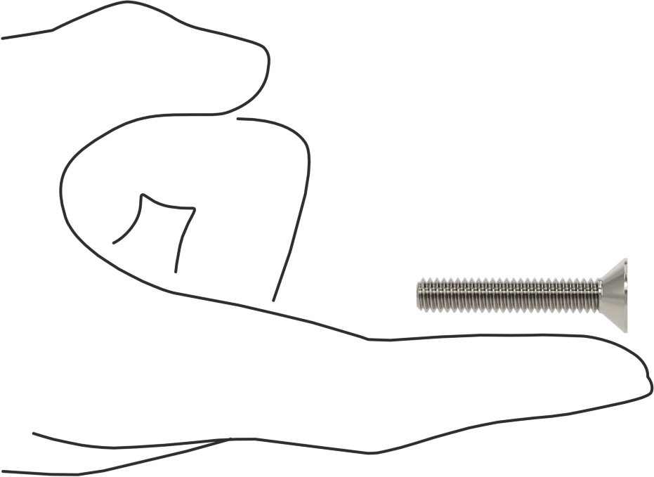 Kurcalanmaya Dayanıklı Altıgen Tahrikli 18-8 Paslanmaz Çelik Düz Başlı Vidalar, 1/4"-20 Diş Boyutu, 1-1/2" Uzunluk