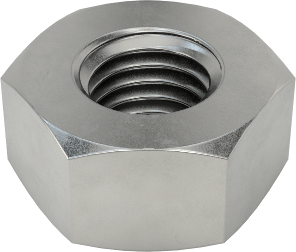 Sol Dişli Altıgen Somun, Düşük Mukavemetli Çelik, SAE Sınıf 2, 1/4"-28 Diş Boyutu
