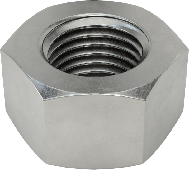 Sol Dişli Altıgen Somun, Düşük Mukavemetli Çelik, SAE Sınıf 2, 3/8"-24 Diş Boyutu