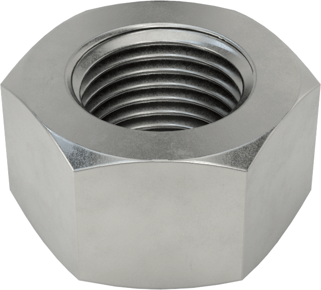 Sol Dişli Altıgen Somun, Düşük Mukavemetli Çelik, SAE Sınıf 2, 1/2"-20 Diş Boyutu